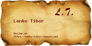 Lenko Tibor névjegykártya